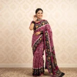 Blooming Violet Ivy Printed Saree