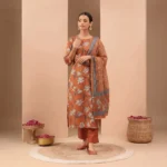 Duke Mustard Yellow Floral Print Mayshuri Three Piece