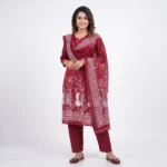 Magenta Pink Floral Artwork Mayshuri Three Piece