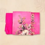Soft Pink Floral Artwork Digital Lawn Moslin Three Piece - Image 3