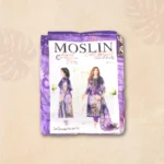 Violet Cherry Blossom Digital Lawn  Moslin Three Piece - Image 5