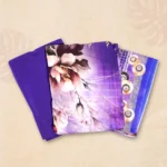 Violet Cherry Blossom Digital Lawn  Moslin Three Piece - Image 2